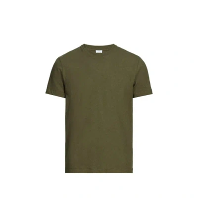 Au Printemps Paris T-shirt En Coton Et Lin In Kaki