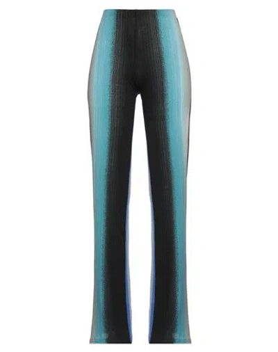 Au Soleil De Saint Tropez Woman Pants Turquoise Size 8 Polyester, Elastane In Blue