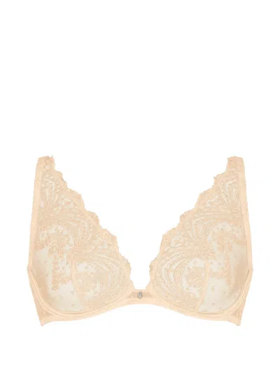Aubade Antique Lights Embroidered Triangle Bra In Neutral