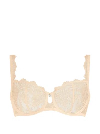 Aubade Antique Lights Lace-embroidered Bra In Nude
