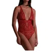Shop Aubade Coeur Bodysuit In Red