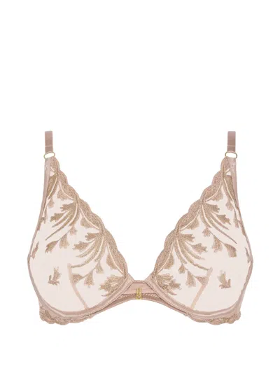 Aubade Cosmic Romance Embroidered Underwired Bra In Neutral