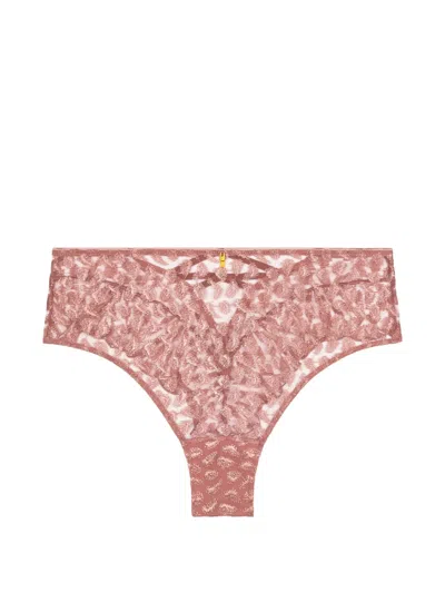 Aubade Crazy In Love Embroidered Briefs In Pink