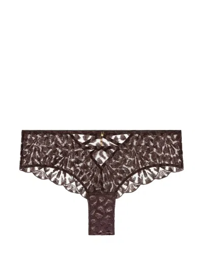 Aubade Crazy In Love Hipster Leopard-print Briefs In Brown