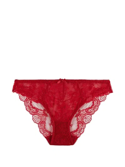 Aubade Danse Des Sens Floral-lace Briefs In Red