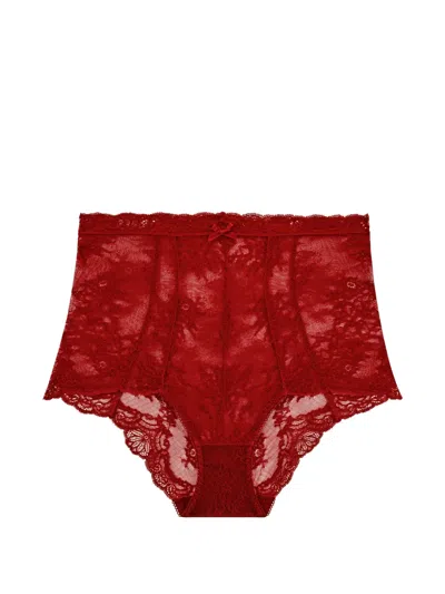 Aubade Danse Des Sens Lace-panel Briefs In Red