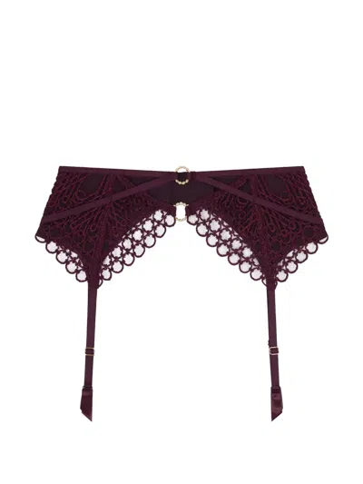 Aubade Eloge Du Désir Suspender Belt In Burgundy