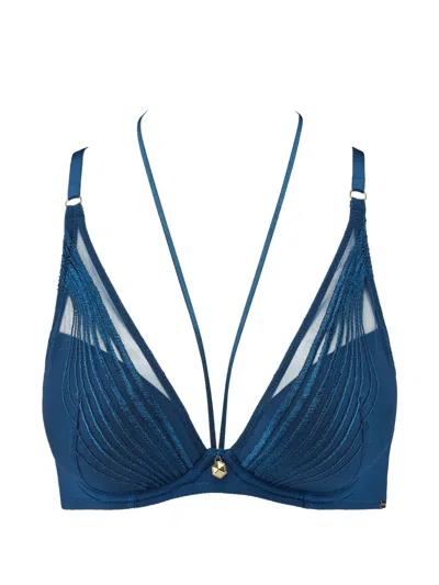 Aubade Embroidered Cindy Bruna Bra In Blue