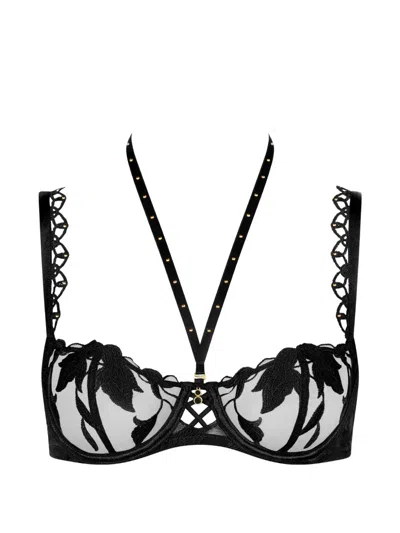 Aubade Embroidered Underwired Bra In Black