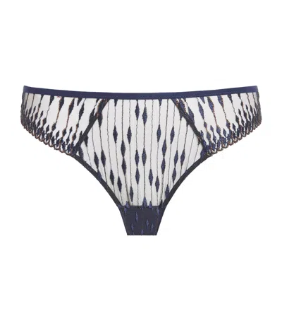 Aubade Embroidered Voodoo Kiss Briefs In Blue
