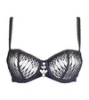 Aubade Voodoo Kiss Half Cup Bra In Millenium Black In Blue