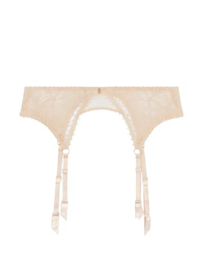 Aubade Flawless Love Lace Suspender Belt In Pink