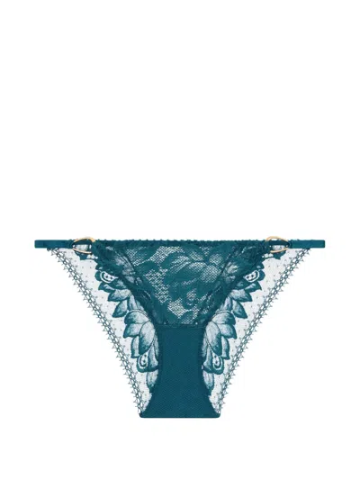 Aubade Flawless Love Lace-trim Briefs In Blue