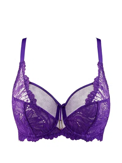 Aubade Flowermania Floral-lace Bra In Purple