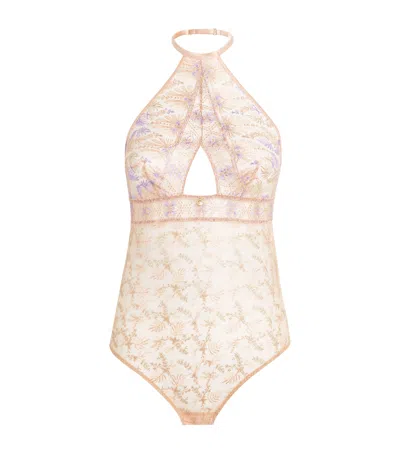 Aubade Halterneck Bodysuit In Neutral