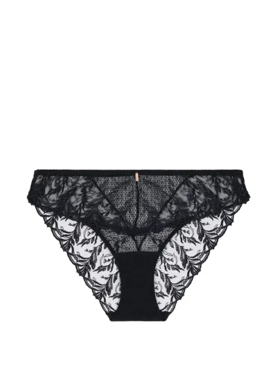 Aubade Hidden Treasure Embroidered Briefs In Black