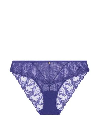 Aubade Hidden Treasure Embroidered Briefs In Blue