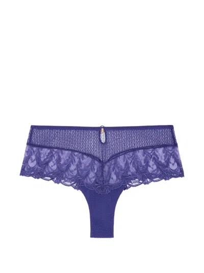 Aubade Hidden Treasure Lace-embroidered Briefs In Purple