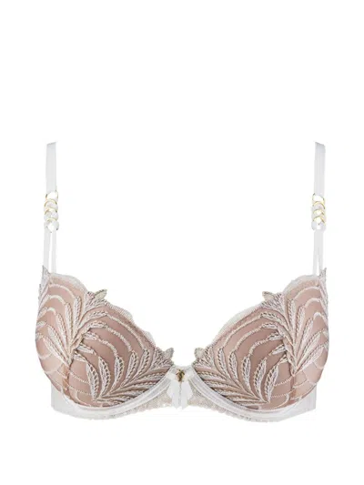 Aubade Hypnolove Embroidered Push-up Bra In Neutral