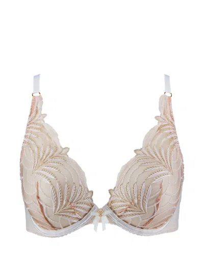 Aubade Hypnolove Embroidered Triangle Bra In Neutral