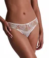 Aubade Hypnolove Tanga In Gold Feather In White