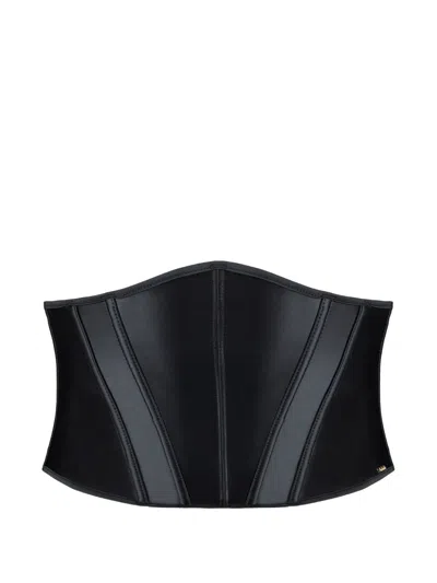 Aubade Iconic Allure Lace-up Corset Belt In Black