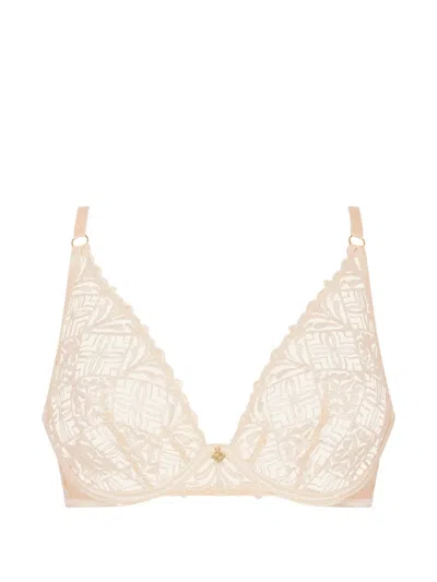 Aubade Iconic Calypso Embroidered Triangle Bra In Pink