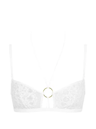 Aubade Illusion Fauve レースブラ In White