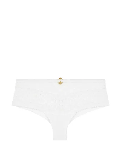 Aubade Illusion Fauve Lace Briefs In White