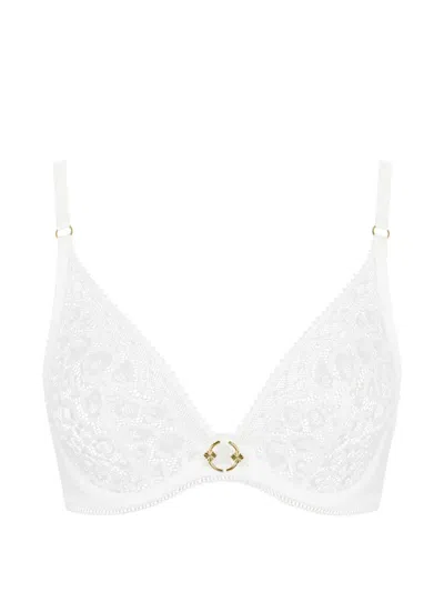 Aubade Illusion Fauve レース トライアングルブラ In White