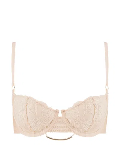 Aubade Into The Groove Embroidered Bra In Neutral