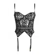 Aubade Lace After Hours Basque In Black