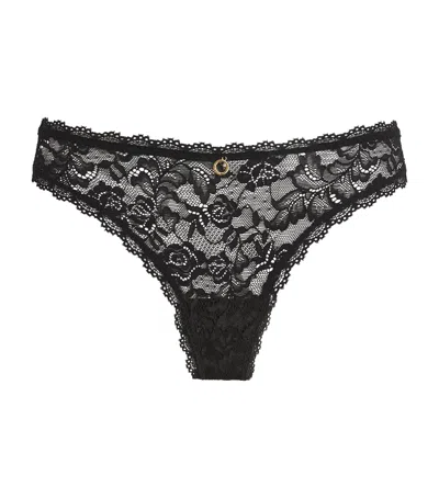 Aubade Lace Rosessence Tanga In Black