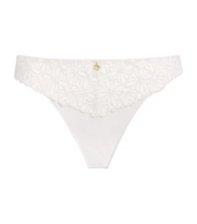 Aubade Lace Secret Memories Tanga Briefs In Animal Print