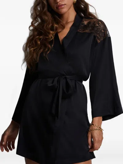 Aubade Lace-panelled Dressing Gown In Multi