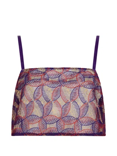 Aubade Life Celebration Embroidered Pyjama Top In Multi