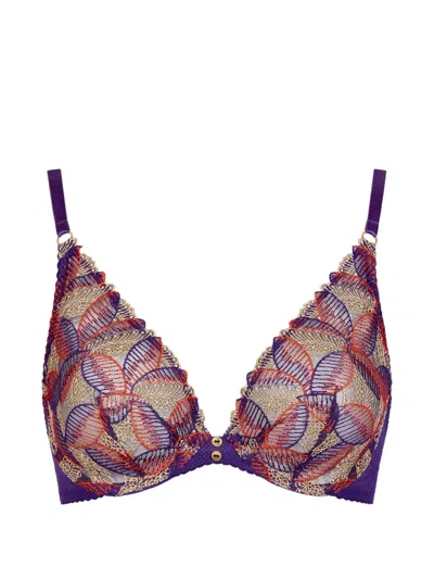 Aubade Life Celebration Embroidered Triangle Bra In Multi