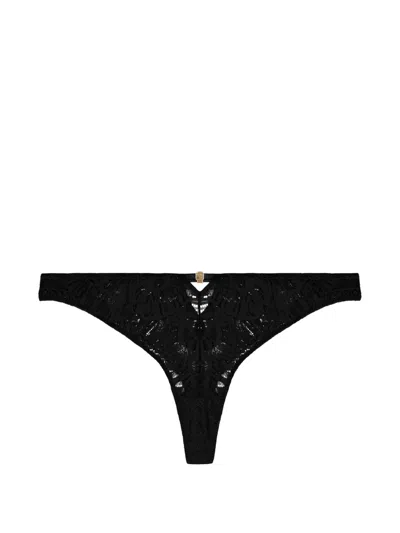 Aubade Love Soul Lace Thong In Black