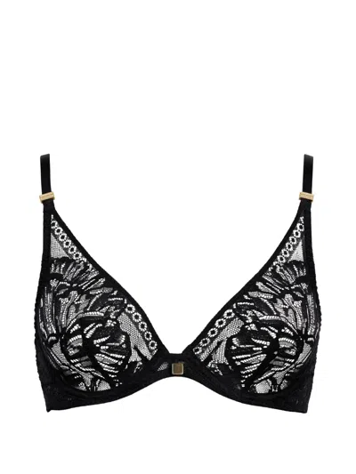 Aubade Love Soul Lace-embroidered Triangle Bra In Black