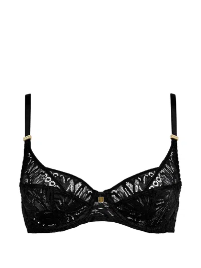 Aubade Love Soul Lace-panelled Bra In Black