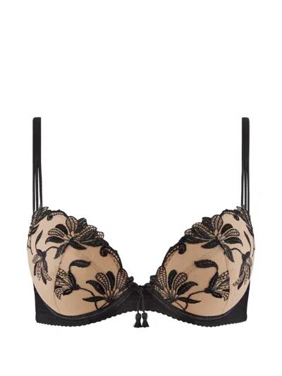 Aubade Lovessence Embroidered Push-up Bra In Neutral