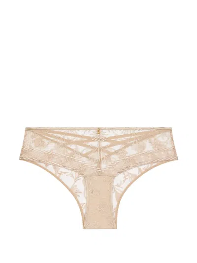 Aubade Magnetic Spell Embroidered Briefs In Neutral