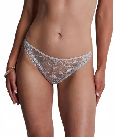 Aubade Magnetic Spell Tanga Brief In Platinum In Metallic