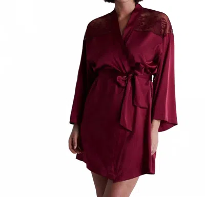 Aubade Midnight Whisper Kimono In Crimson Red