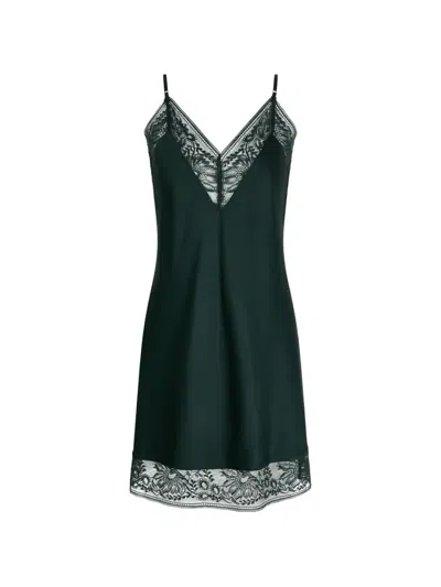 Aubade Midnight Whisper レーストリム スリップ In Green