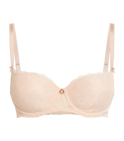 Aubade Moulded Rosessence Half-cup Bra In Nude