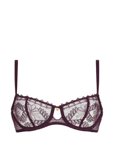 Aubade Mystery Of Love Lace-embroidered Bra In Purple