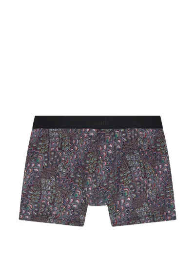 Aubade Patterned-print Boxer Briefs In Black