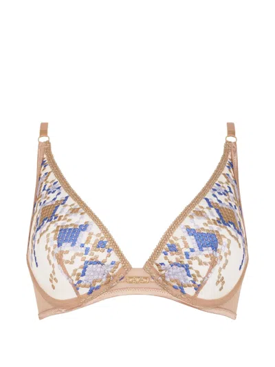 Aubade Poetic Delights Embroidered Bra In Brown
