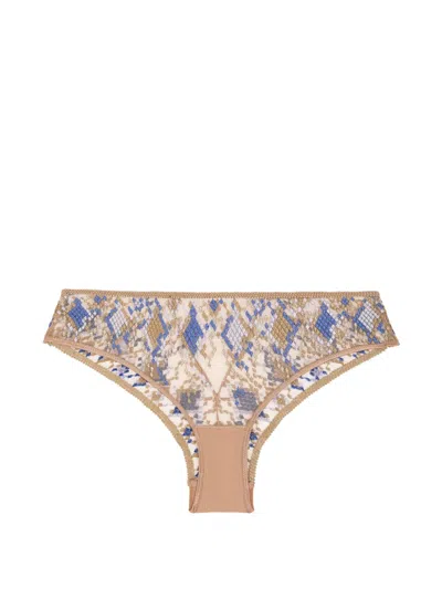 Aubade Poetic Delights Embroidered Hipster Briefs In Multi